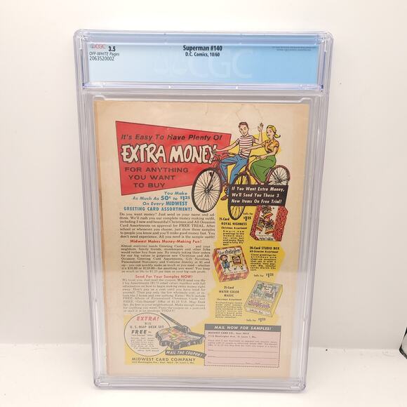 DC Comics Superman #140 CGC Graded 3.5 Off White Pages Sealed Comic Book - Picture 2 of 6